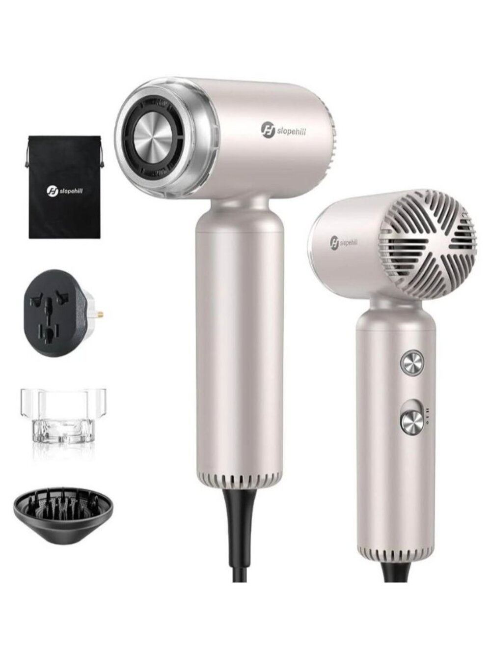 Dual Voltage Travel Mini Hair Dryer, Lightweight Ionic Blow Dryer
